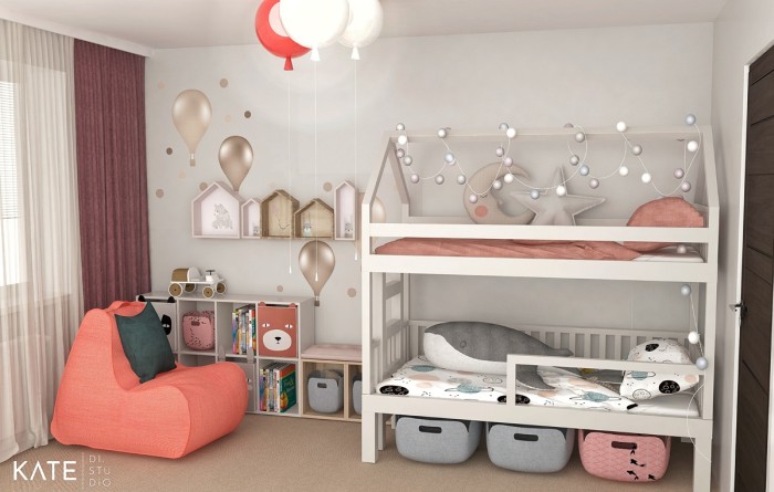 Návrh detskej izby z nábytku IKEA